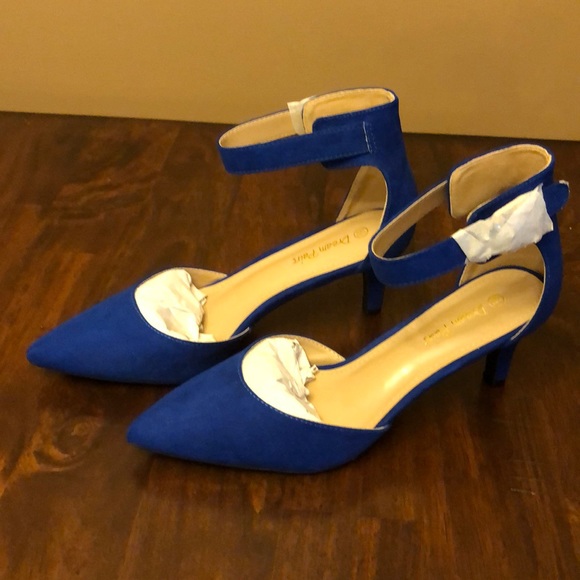 Dream Pairs Shoes - Royal Blue suede Heels NEW NEW NEW